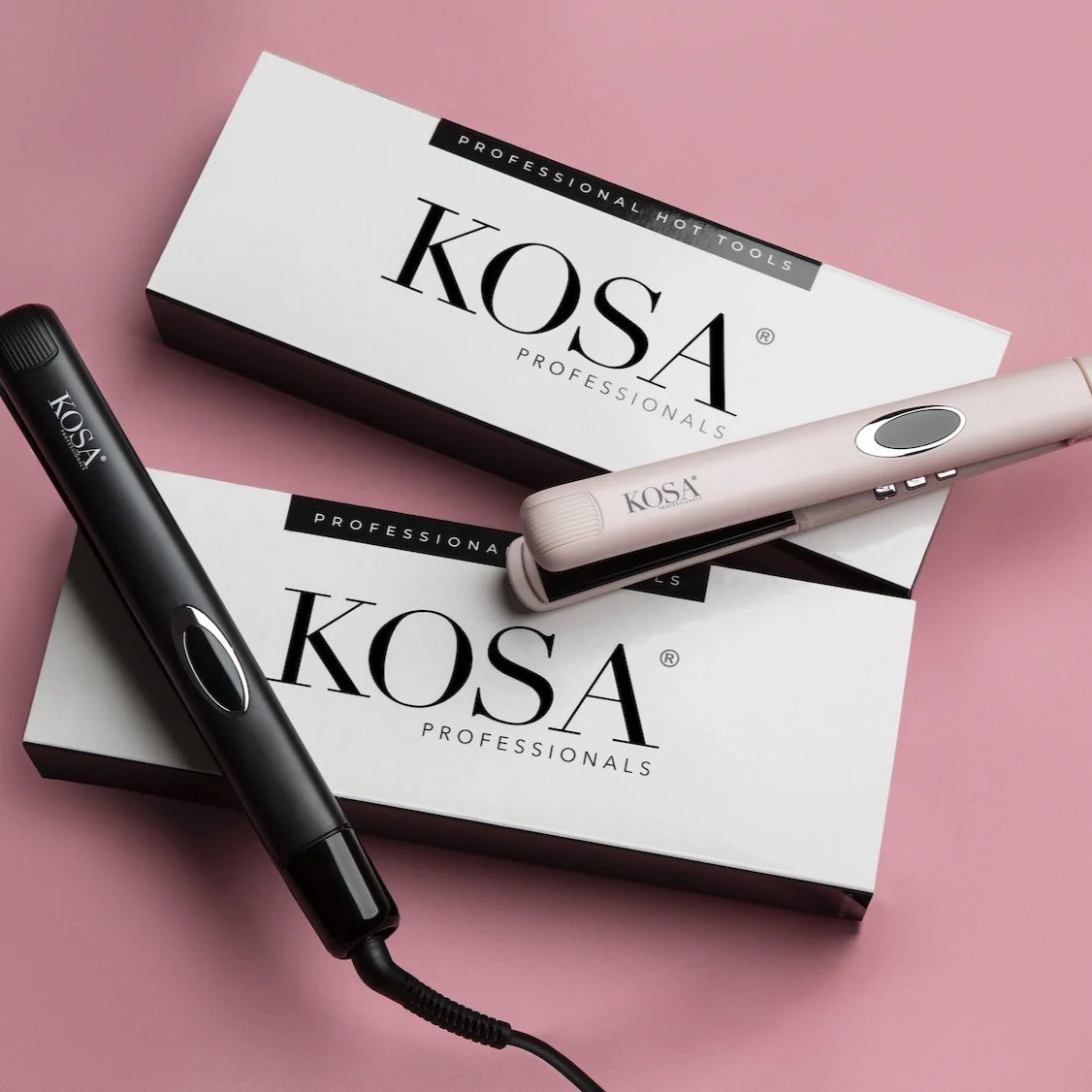 KOSA +YUMMY 1" Ceramic Flat Iron Styler In Black - Image 3